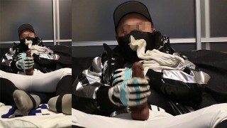 A Hentai Baseball Player Masturbating While Licking Dirty Football Socks