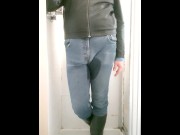 Preview 4 of Shower time starting with piss and then fully clothed wetlook in jeans and boots