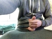Preview 2 of A Rich Wet Handjob from Amateur Guy ends with Sperm Dripping all over the Cock