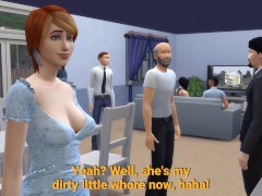Video Wife Used by Guests While Husband Watches - Part 2 - DDSims