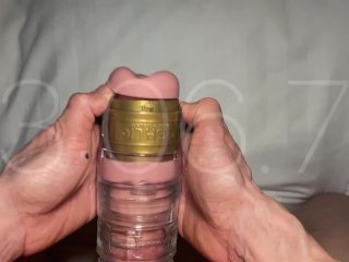 Japanese Guy cum with Fleshlight Quickshot STU & PULSE.Enjoytwo variety of_sensations!