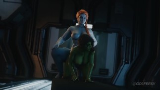 Futa Lady Hellbender x Gamora Marvel's Guardiani della Galassia Gioco