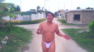 Zotzman - Hombre en tanga- Big Booty Men - Man InThong -Thong Man - Sisal, Yucatán P2 - Tangas Hom