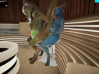 Furry Futa Dragon Hot Sauna Sex Yiffalicious