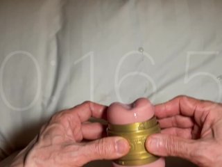 Japanese Guy orgasm with Fleshlight Quickshot STU,2nd round.