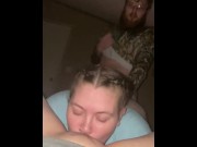 Preview 1 of Fucking The Wife Hard While She Enjoys Eating Her Girlfriends Pussy