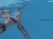 Preview 4 of Nude swimming in the pool babe with tattoos Mimi Cica