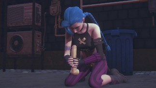 Джинкс любит мастурбировать большие члены