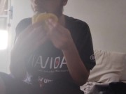 Preview 3 of Male eating some big and nice bananas