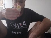Preview 6 of Male eating some big and nice bananas