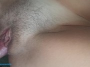 Preview 6 of TEEN PUSSY CLOSE UP, white pussy juice appears on dick