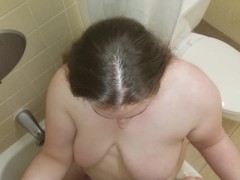 Maggie drinks gags and showers in hot piss