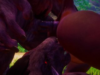 Triple Furry anal with Tali Gangbang_with monsters wildlife