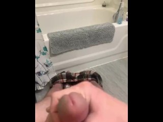 Bathroom Solo Cumshot Pt1