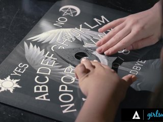 GIRLSWAY Ella Knox And Her Bestie Convoked A Nasty Sex Demon While Using A Ouija Board