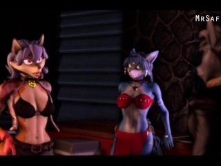 threesome, animated porn, carmelita fox, anime