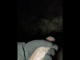 Gorgeous Big Black Dick Nutting & Pissing In The Woods