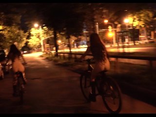 Riding ourbike naked through_the streets of the city - Dollscult
