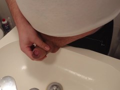 First time jerking off on cam in my hot neighbor bathroom Part 1