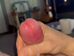 Playing with my cock with cumshot