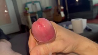 Playing with my cock with cumshot