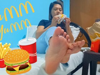 feet, tiny asian, fetish, food porn
