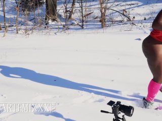 Big Booty Black Teen Fucked Outside In Snow Delilah Anne Grey ft The Artemis XXX