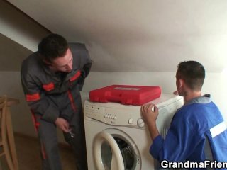 Two Workers Share Very Old_Grandmother
