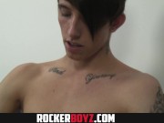 Preview 5 of Rocker Boyz - Slim Tattood Twink Naked And Jerking It
