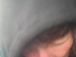 Girlfriend mom snuck outside to give me head.(No teeth)