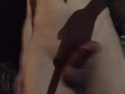 Preview 1 of Walking around the neighbors at midnight with a naked erection sometimes spilling cum _ 210609