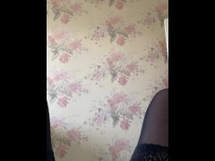 Teasing my wet pussy with dildo till I cum with squirt. Very wet orgasm on my bed.