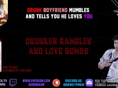 Daddy can't handle his drinks, Asmr, soft, nsfw, mouth sounds, DD LG, daddy moans. audiogasm.