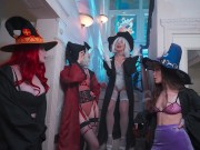 Preview 5 of Hardcore orgy with four sexy witches and one big dick AliceBong
