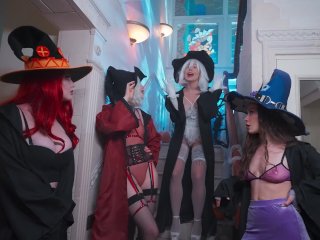 Hardcore Orgy with Four Sexy Witches and OneBig Dick_AliceBong
