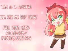 Balloon lap dancing in leggings and cat mask (former custom)