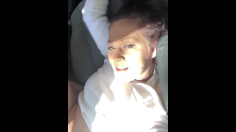 Kitty Kash gets fucked in the car during the day