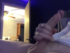 Slowly jerking my cock for you 💦