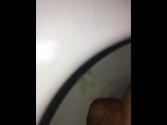 Jerking off my uncircumcised cock