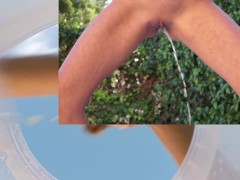 A full WET load goldenshower in the bucket  - Claary Cherry