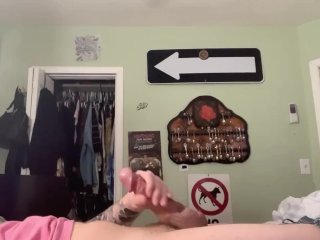 HOT tattooed male left_handed masturbation