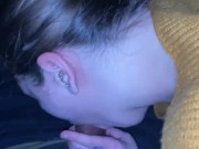 Preview 1 of White girl suck the soul out of my bbc. Full video on onlyfans @falln_angel