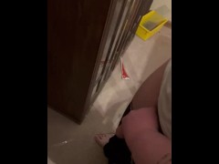 BF PISSES ON FLOOR WHILE I HOLD HIS DICK 