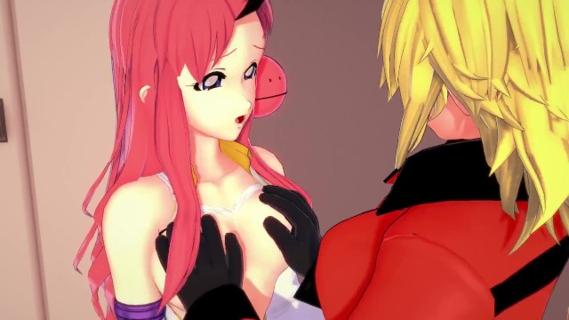 Super Robot Wars 30 Lacus and Cagali lesbian play 3D HENTAI