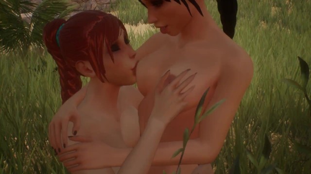 Jungle Life Lesbian Wild Nipple SuckingAnd Tits Play Day 2