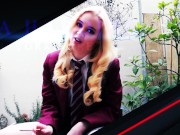 Preview 2 of British 19 Year Old Gabie Plays With Her Ass And Fucks Herself in Her Uniform