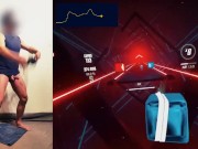 Preview 4 of Expert Beat Saber player enjoying a remote-controlled vibrator for extra VR immersion
