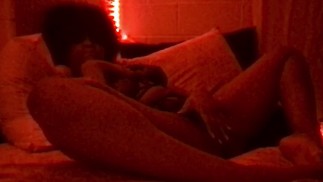 College ebony on webcam