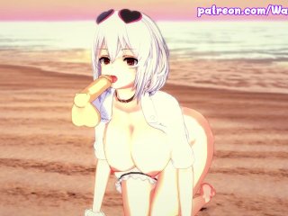 anime waifu, big tits, milf, 3d