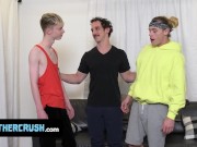 Preview 2 of Brother Crush - Naughty Twink Tricks His Older Step Brothers To Make Out And Take Their Big Dicks